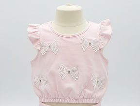 Conjunto Infantil Gabriela Aquarela – Saia Cargo e Blusa Feminina Moderna, Delicada e Confortável