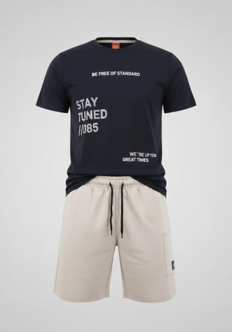 Conjunto Infantil KYLY Cargo – Blusa e Bermuda Masculina Estilosa, Confortável e Moderna