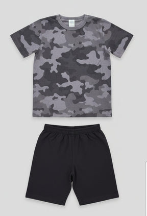 Conjunto Infantil Alakazoo – Blusa e Bermuda Masculina Confortável para o Dia a Dia