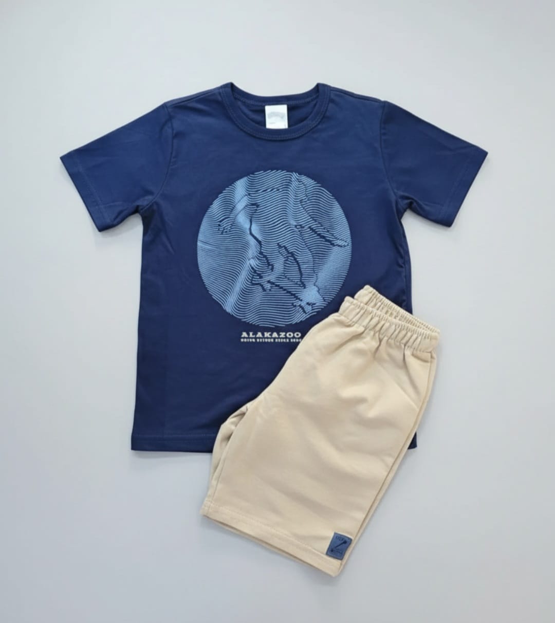 Conjunto Infantil Alakazoo Skate – Blusa e Bermuda Masculina Confortável e Estilosa
