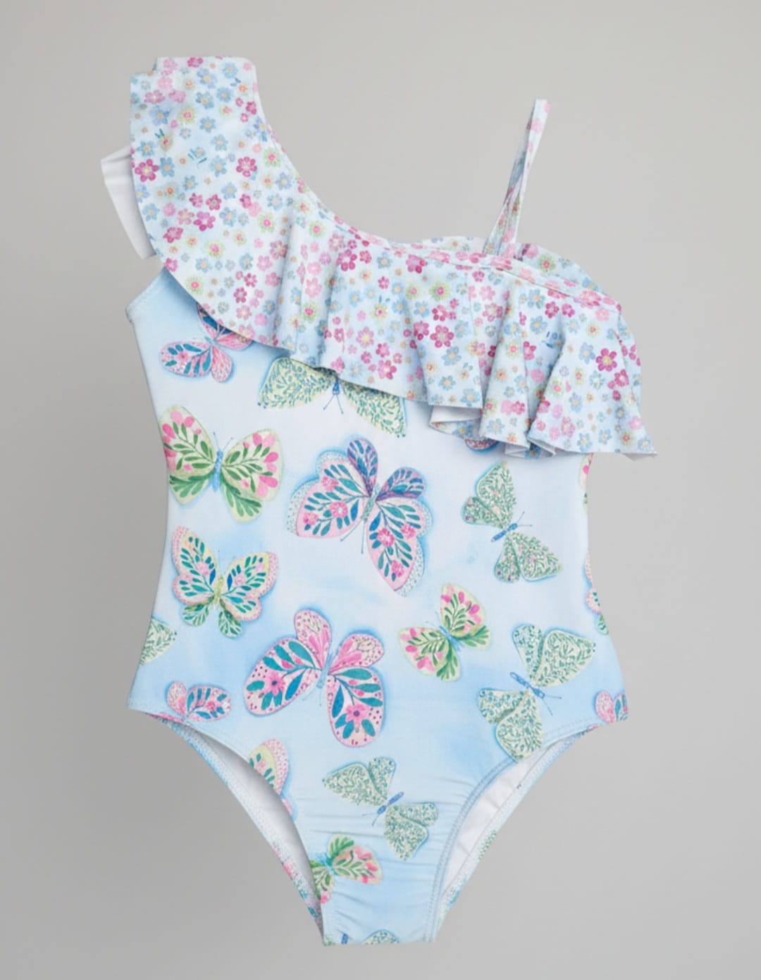 Maiô Alça de Babado Borboleta