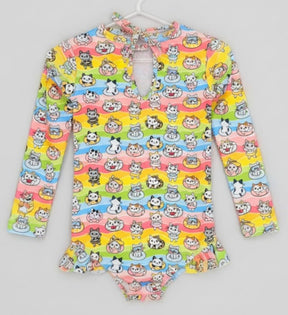 Maiô Manga Longa UV 50 Gatinho