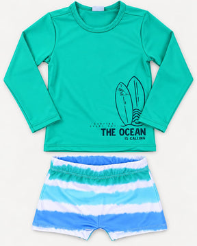 CONJUNTO INFANTIL MENINO QUIMBY BLUSA UV 50+ E SUNGA
