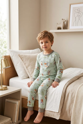 Pijama Infantil Futebol Meia Estação Confortável em Malha Modelli