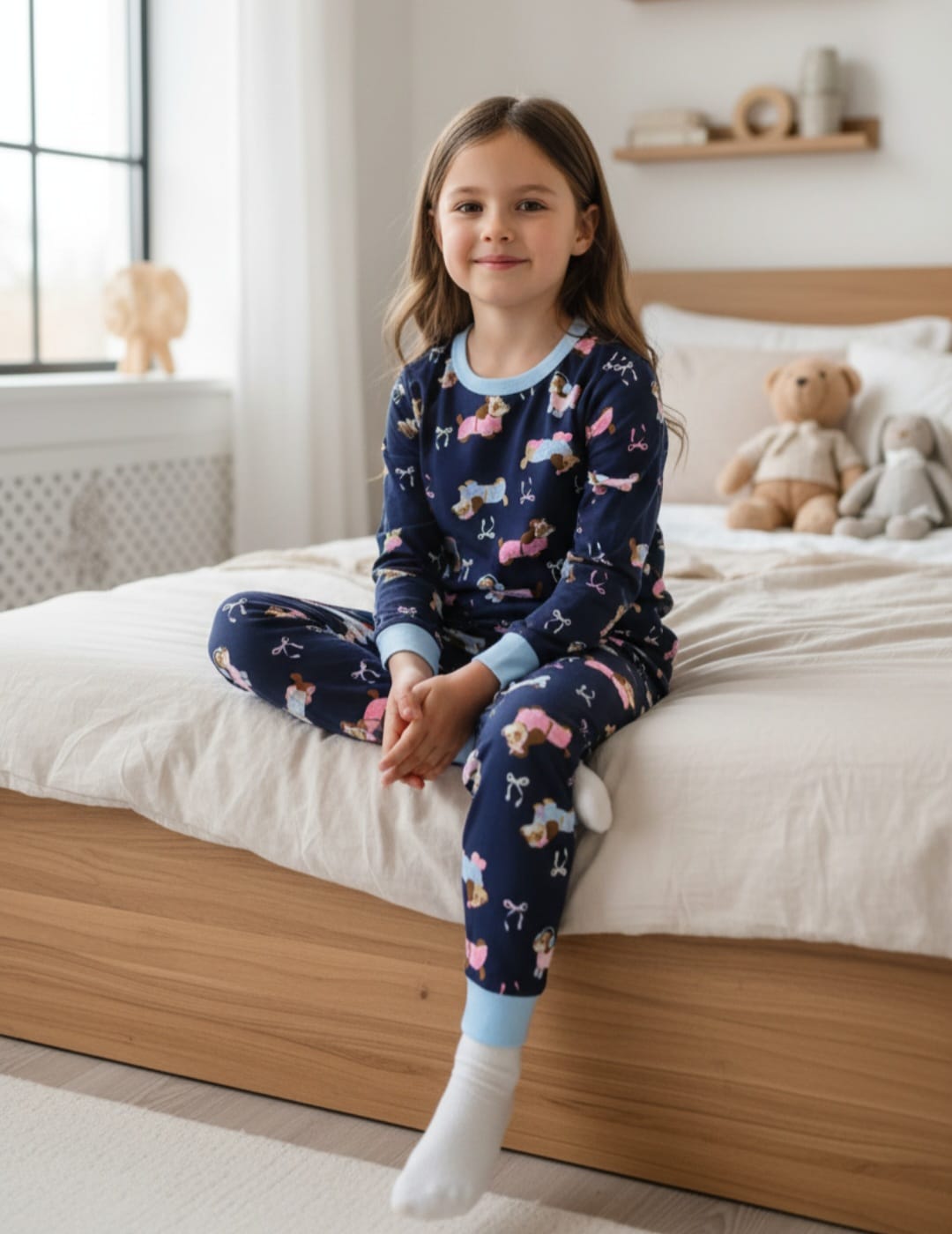 Pijama Infantil Cachorrinho 100% Algodão Meia Estação