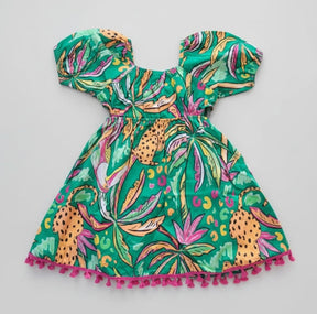 Vestido Étnico Infantil com Estampa Encantadora e Manga Fofa – Conforto, Estilo e Liberdade para Brincar