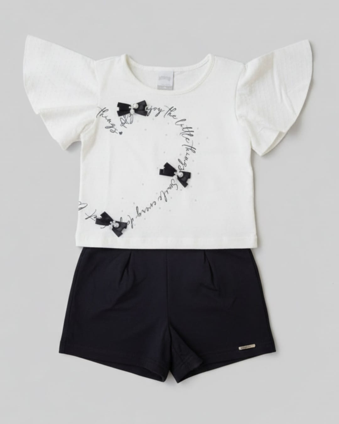 Conjunto Laço Infantil com Brilho – Delicadeza, Conforto e Estilo para Meninas