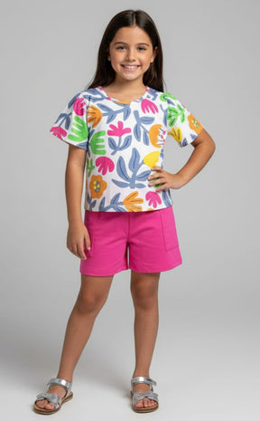 Conjunto Flores Nanai Infantil – Conforto, Estilo e Delicadeza para o Dia a Dia das Crianças