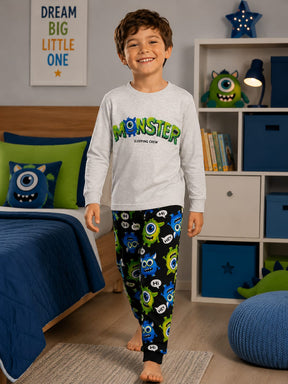Pijama Infantil Moletom Monster Glow 100% Algodão