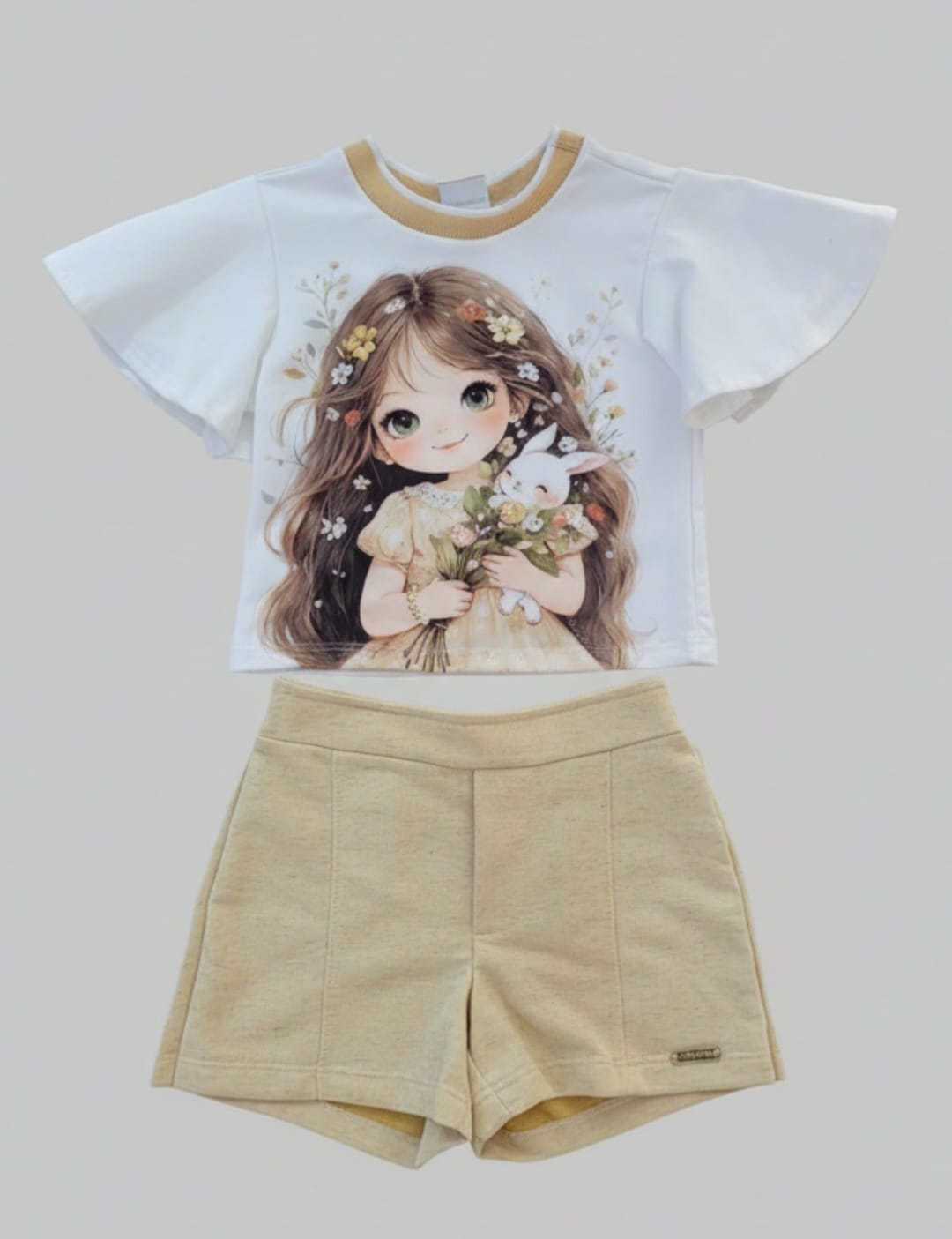 Conjunto Menininha com Pontos de Luz e Estampa Delicada – Conforto e Charme para o Dia a Dia