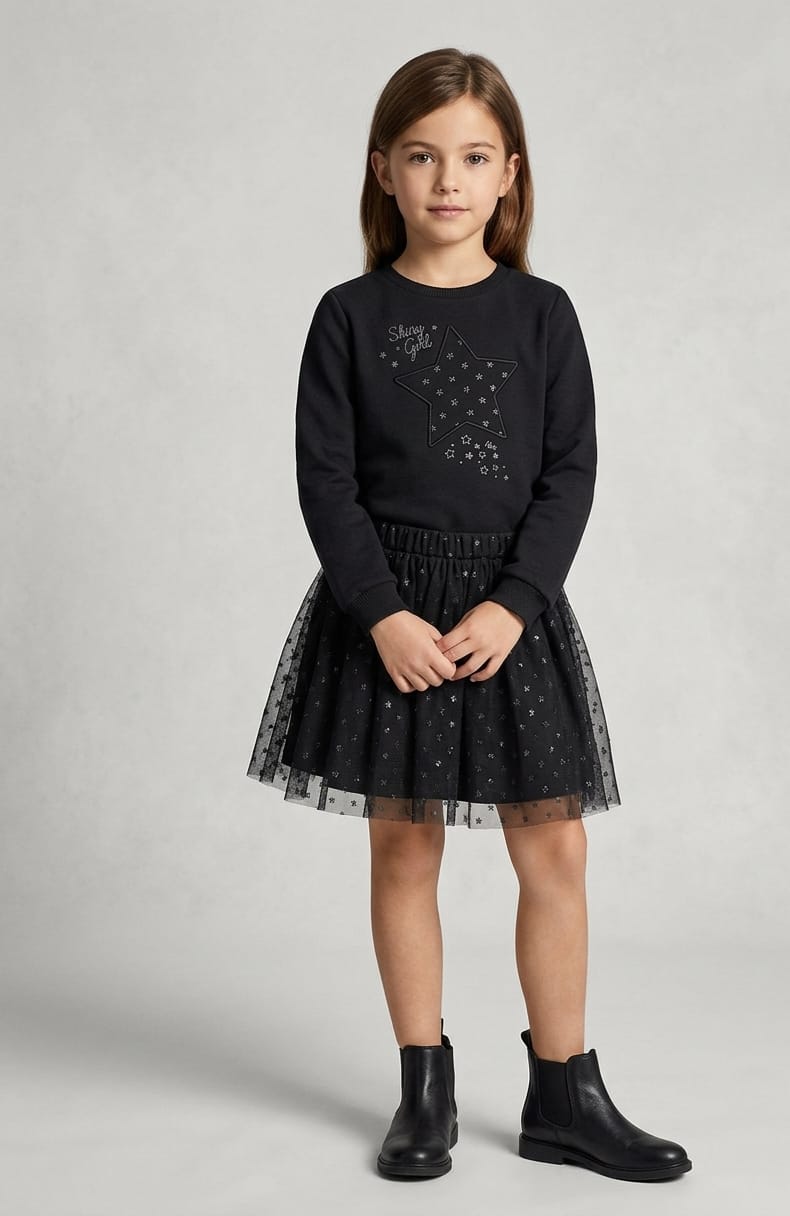 Conjunto Infantil Shiny Girl – Estilo e Conforto para Brilhar