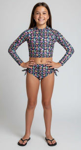 Conjunto Cropped e Tanga de Nadar Infantil com Proteção UV 50+ | Conforto, Estilo e Segurança
