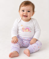 CONJUNTO BEBÊ BODY MANGA LONGA + CALÇA ESTAMPA CARACOL