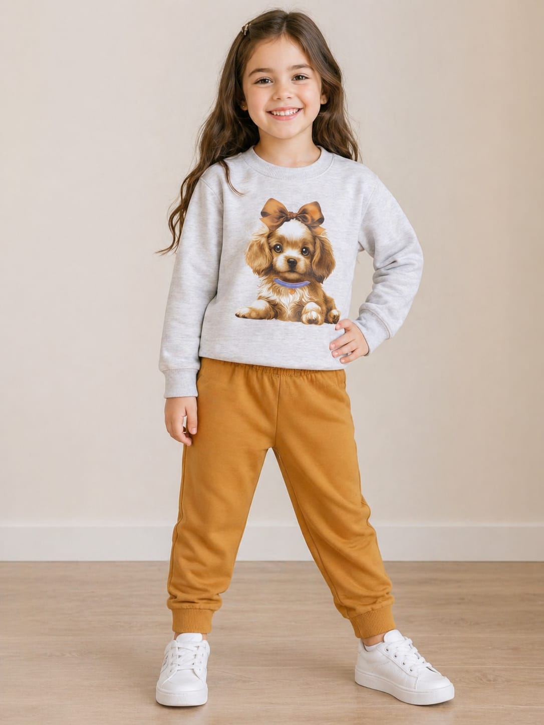 Conjunto Moletom Infantil Peluciado Cachorrinho
