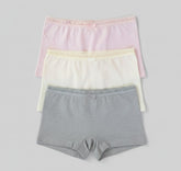 Calcinha Infantil Boxer 100% Algodão – Kit com 3 Peças Confortáveis e Respiráveis