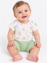 CONJUNTO BEBÊ BODY REGATA + SHORT ESTAMPA SAFARI