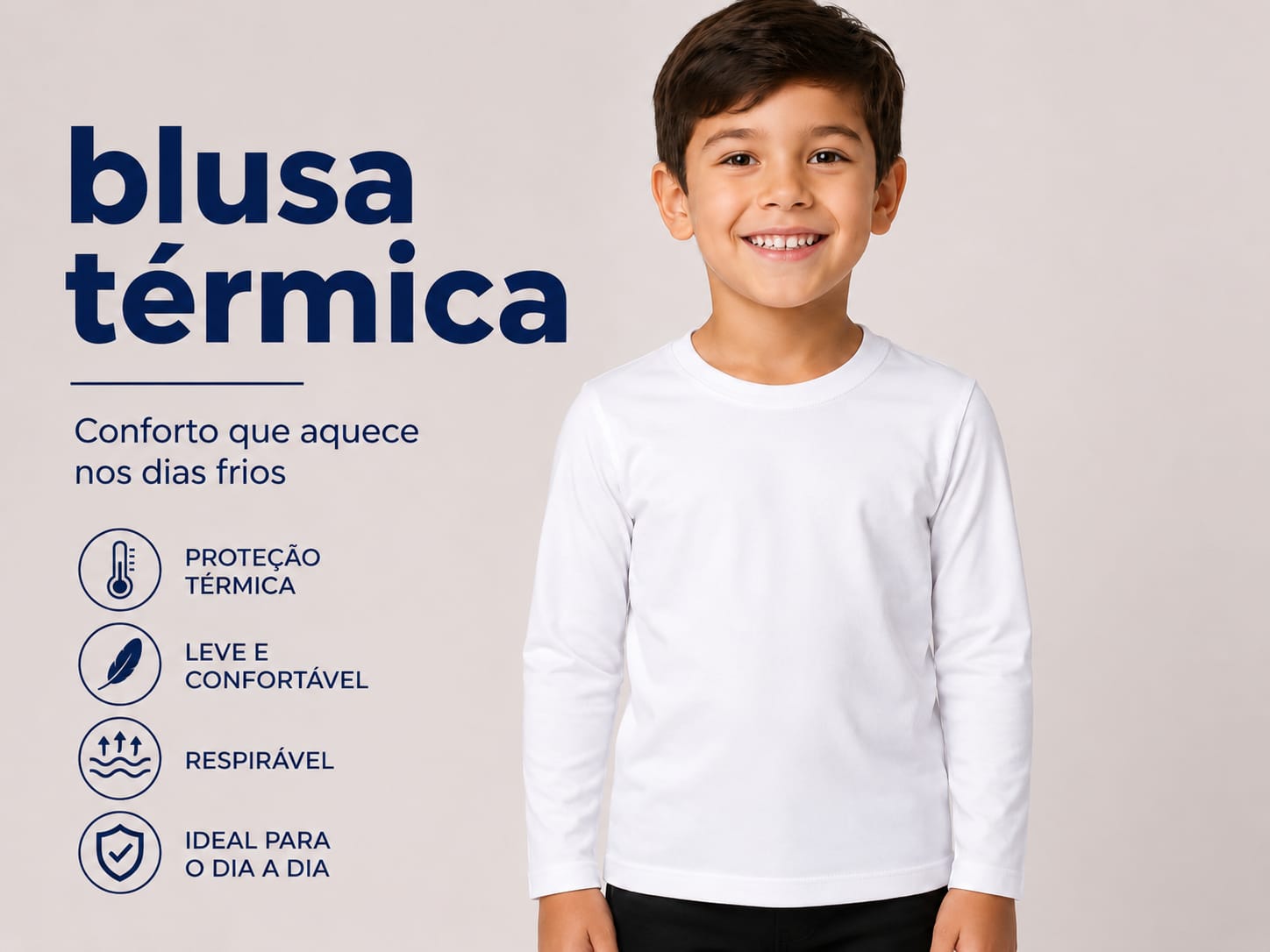 CAMISA TÉRMICA BRANCA KYLY UNISSEX