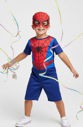 Fantasia Homem Aranha com Máscara Infantil