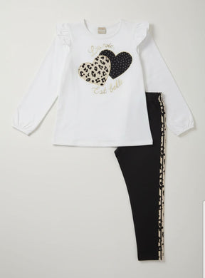 Conjunto Blusa Meio Estação com Legging Menina Infantil – Conforto e Estilo em Algodão
