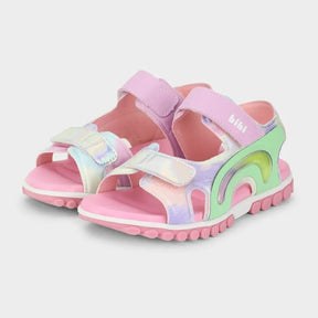 Sandália Infantil Bibi Summer Roller Sport 2.0 Rosa com Lilás