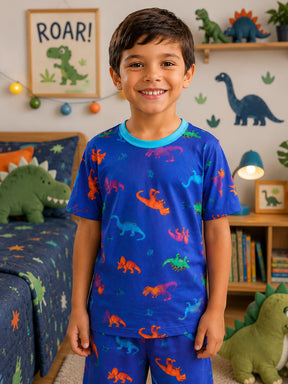 Pijama Infantil Dinossauros em Malha Modelli