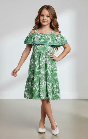 Vestido Ciganinha Flores Infantil em Algodão – Leve, Confortável e Cheio de Estilo