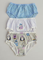 Calcinha Infantil 100% Algodão Colorida – Kit com 3 - Conforto, Maciez e Estampas Lindas para o Dia a Dia