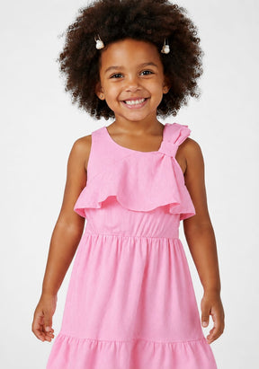 Vestido Infantil em Malha Nikko Rosa