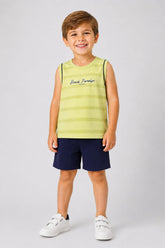 Conjunto Infantil Regata Beach Paradise com Short em Moletom
