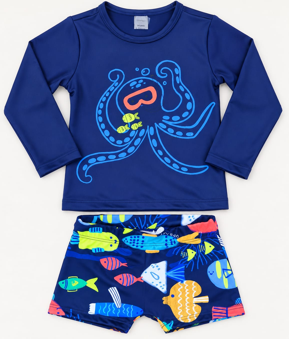 CONJUNTO INFANTIL MENINO UP BABY BLUSA UV 50+ E SUNGA