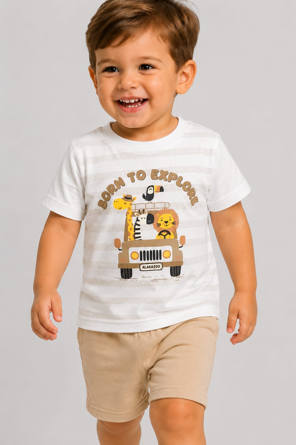 Conjunto Infantil Menino Blusa 100% Algodão e Short Moletom