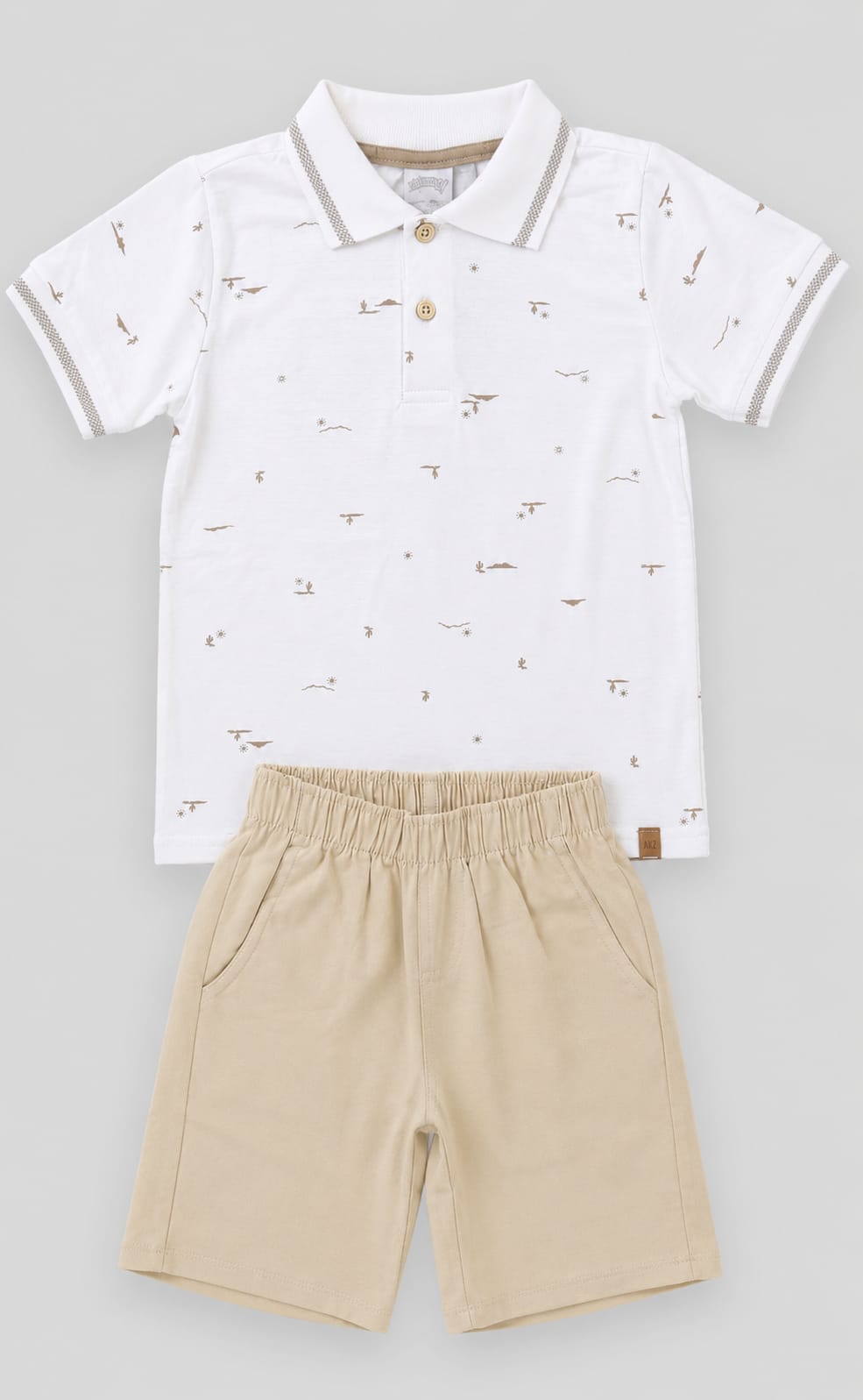 Conjunto Infantil Masculino Polo com Bermuda Moove Stretch