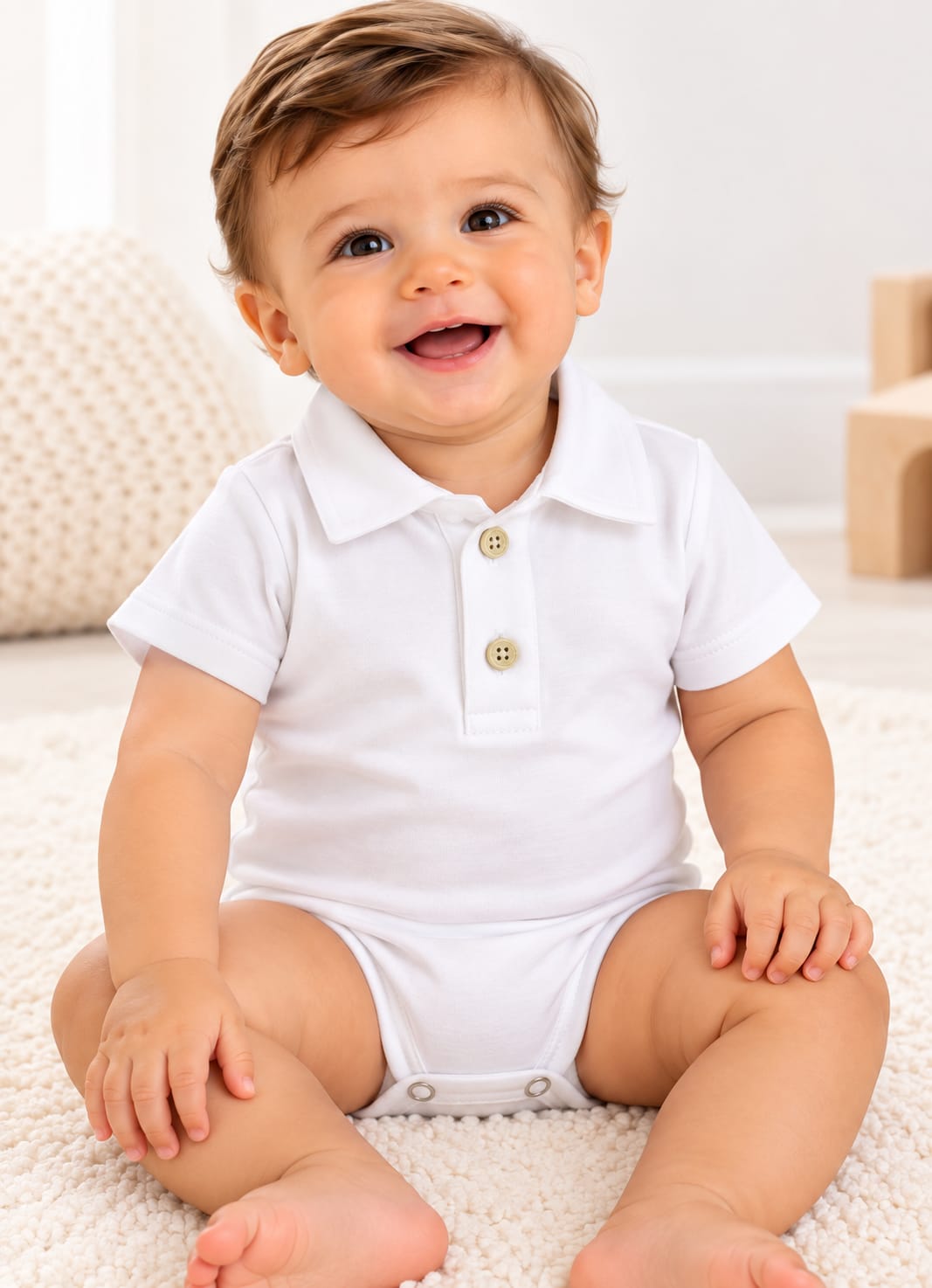 BODY POLO BEBÊ 100% ALGODÃO MALHA PREMIUM