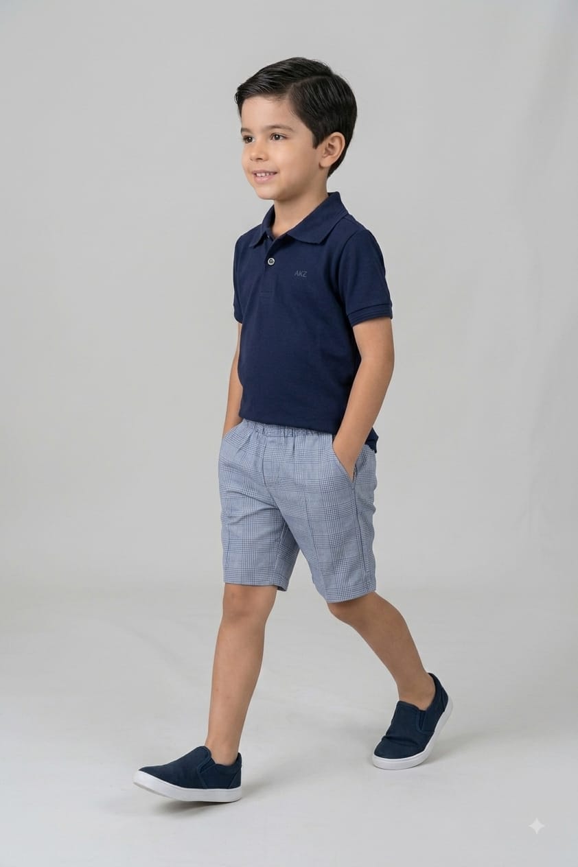 Conjunto Infantil Masculino Polo e Bermuda