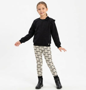 Conjunto Moletom Menina Infantil com Laço – Conforto e Estilo para o Dia a Dia