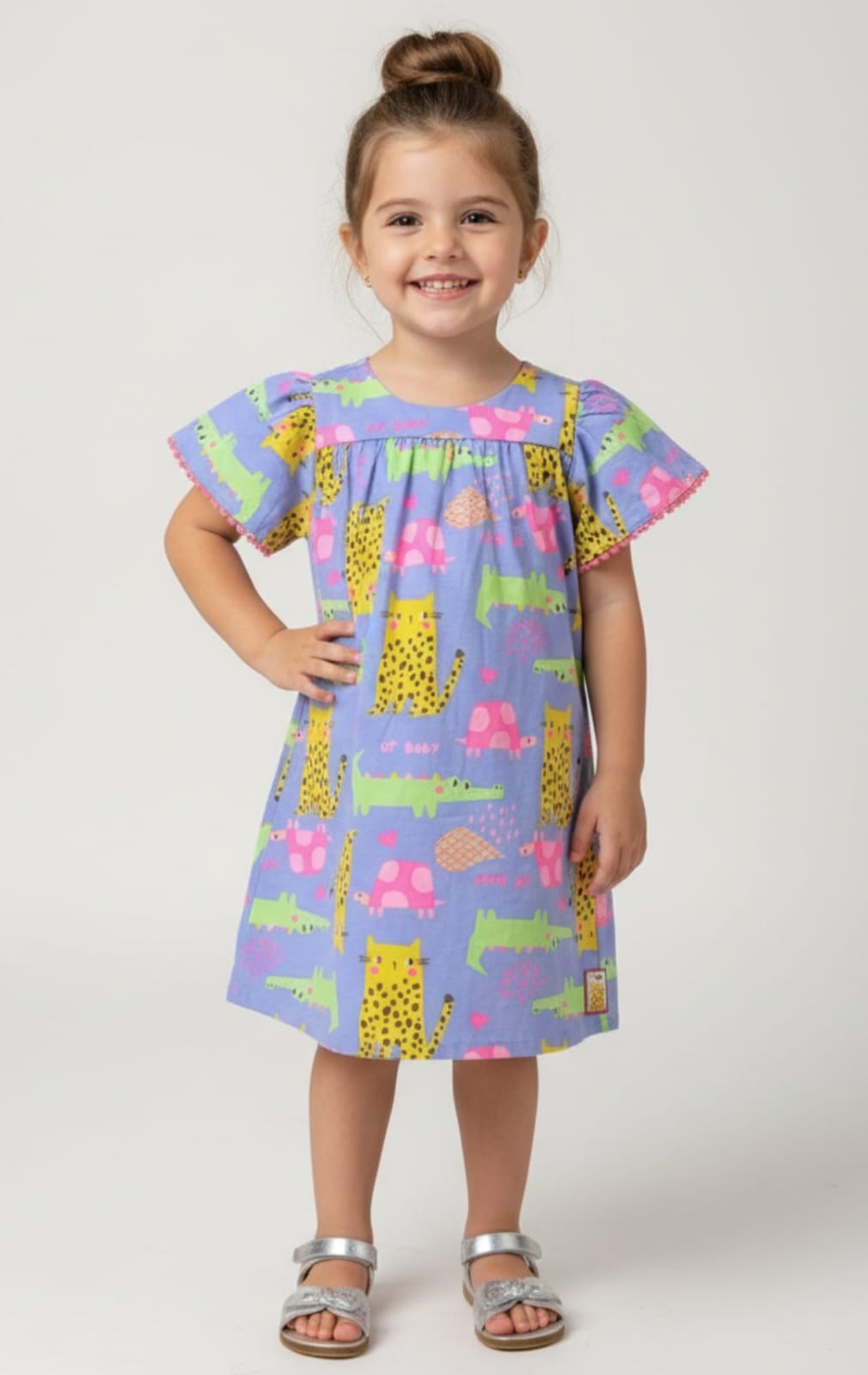 Vestido Up Baby Animais Infantil em Cotton – Conforto, Estilo e Delicadeza para o Dia a Dia