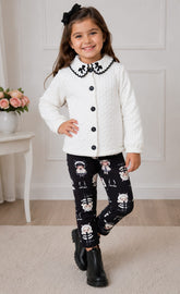 Conjunto Infantil Matelassê com Legging Soft Estampada