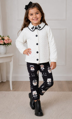 Conjunto Infantil Matelassê com Legging Soft Estampada