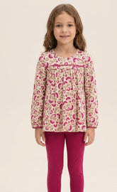 Conjunto Infantil Floral com Legging Rosa – Conforto e Estilo para o Dia a Dia