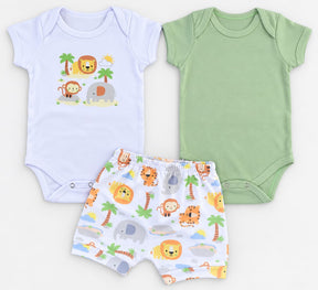Kit Bebê 3 Peças Safari