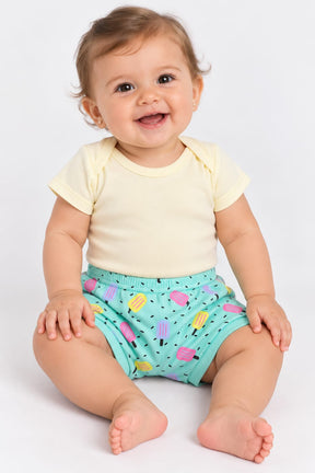 Kit Bebê 3 Peças Body e Short Picolé