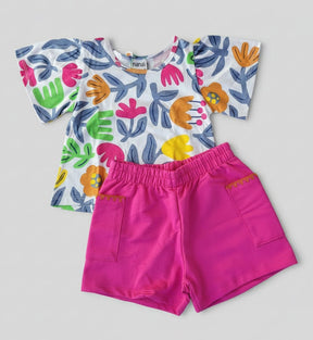 Conjunto Flores Nanai Infantil – Conforto, Estilo e Delicadeza para o Dia a Dia das Crianças